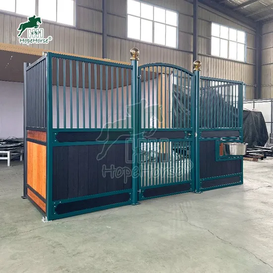Other Animal Husbandry Equipment Bamboo Wood Horse Stall Steel Equine Building Steel Hot DIP Horse Stable