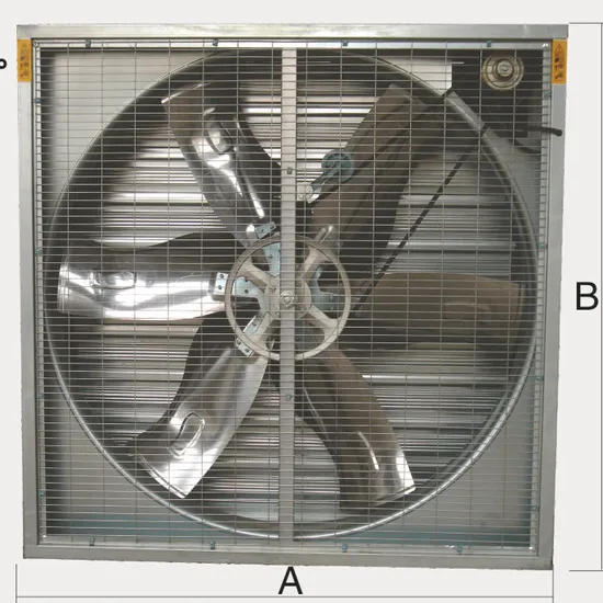 Poultry Livestock Breeding Equipment Axial Fan Blower Butterfly Damper Exhaust Fan