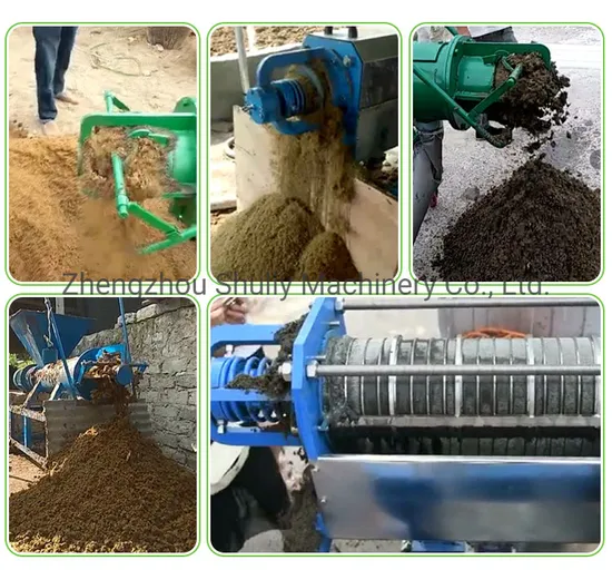 Single Phase Cow Pig Chicken Dung Manure Dewater Solid Liquid Separator for Small Scale Farm