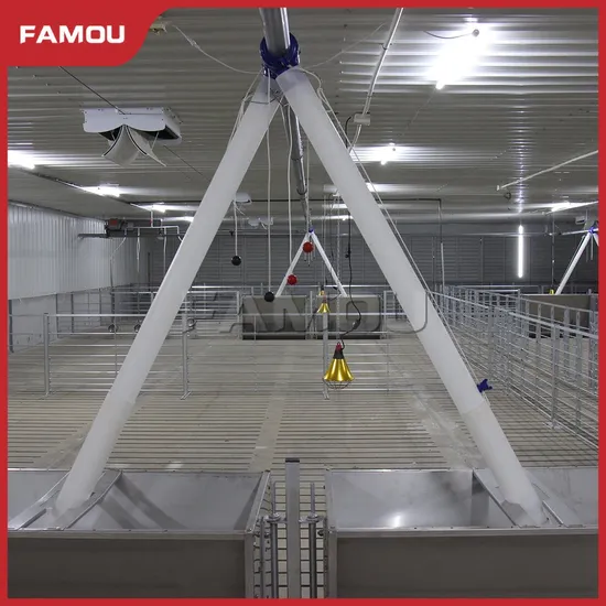 Famou Pig Equipment 25m~100m Distance Flexible Auger Feeding System for Automatic Feeding