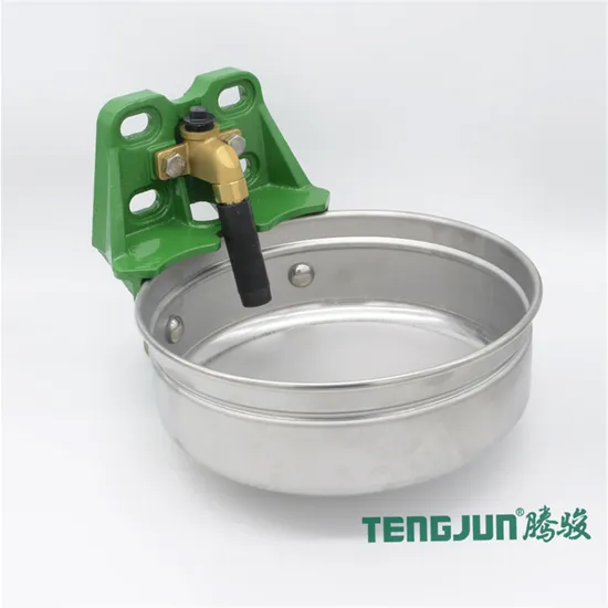 304 Stainless Steel Water Bowl with Cast Iron Bracket