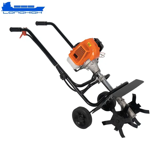 Powerful 52cc Gasoline Hand Push Mini Tiller for Tough Cultivation