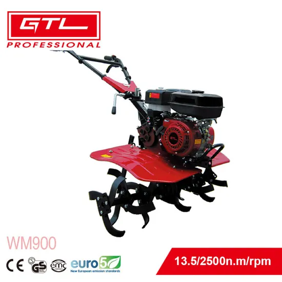 6.5HP Gas Power Farm Machine Belt Driving Cultivator Petrol Rotary Tiller (WM900)