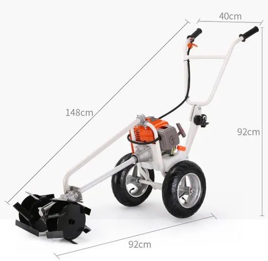 Two Stroke Agricultural Tractor Power Tiller Hand Push Mini Power Cultivator