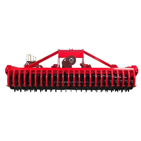 Working Width 3.5m Power Driven Harrow for Farm Tractor 140-250HP Disc Pto Roller Heavy Duty Tiller True Vertical Tillage Powered Gearbox Driven Rotary Harrow