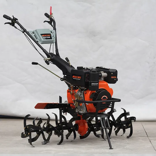 Tilling Depth 100-300mm 5.0-12 Tire Aerobs Wooden Box Packaging Rotary Tiller Cultivator
