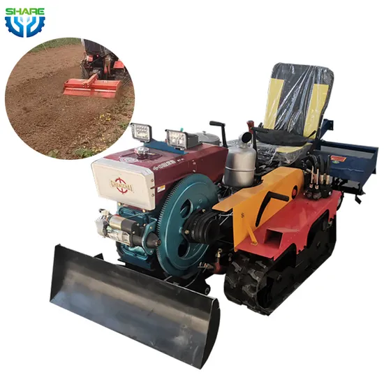 Mini Rotary Diesel Tillers and Cultivator Rotary Tiller Farm Agricultural Crawler Machine