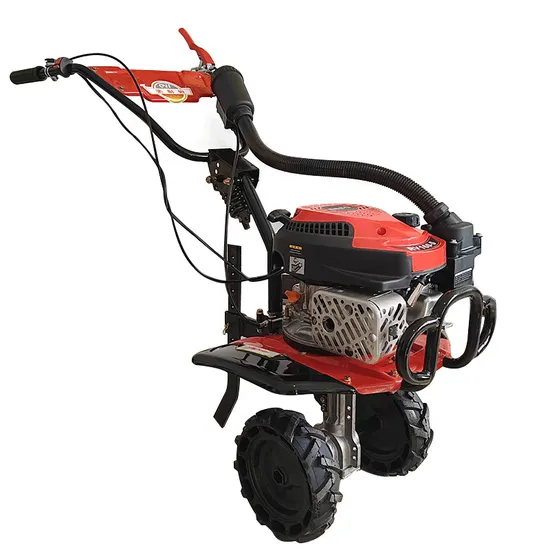 Small Micro-Cultivators Are Used to Furrow Farm Land