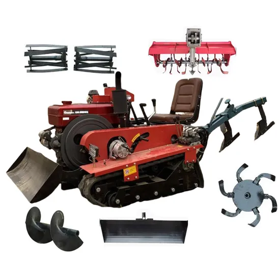 4 Wheel Tractor Drive Rotary Tiller Farm Machine Mini Power Soil Tiller Garden Cultivator