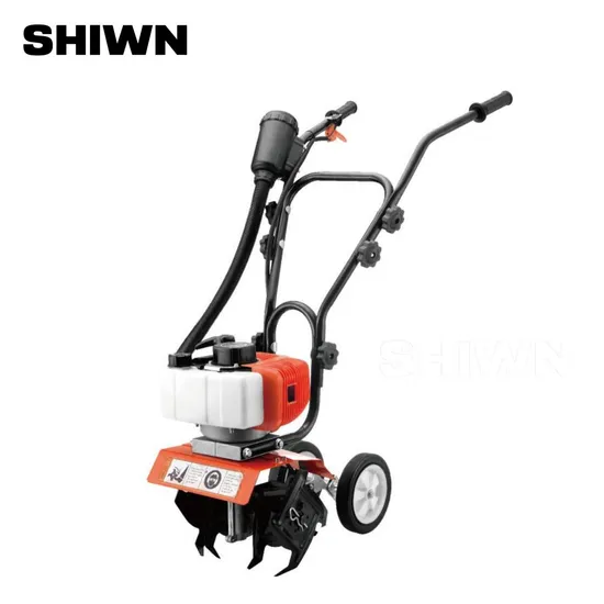 63cc Shiwn Walking Tractor Agricultural Mini Gasoline Garden Power Tiller