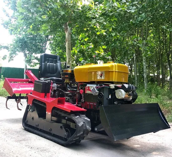 25HP Powerful Crawler Ridging Plow Ditcher Small Farm Cultivator Rotary Tiller