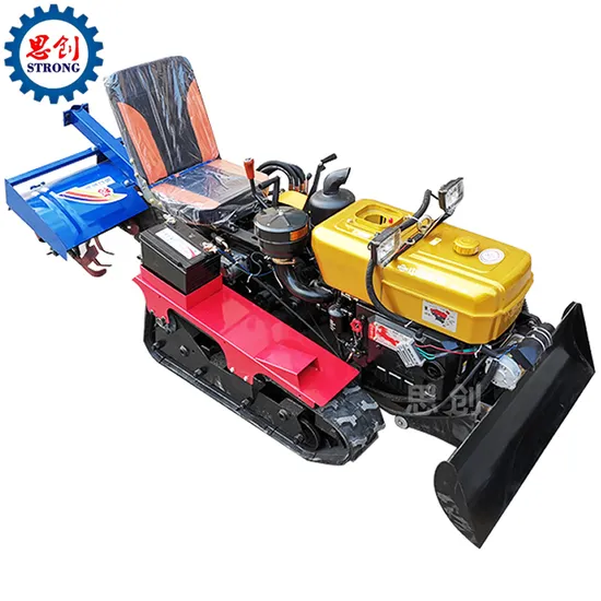35HP Agricultural Seated Type Crawler Diesel Power Cultivator Tille with Fertilizer Applicator