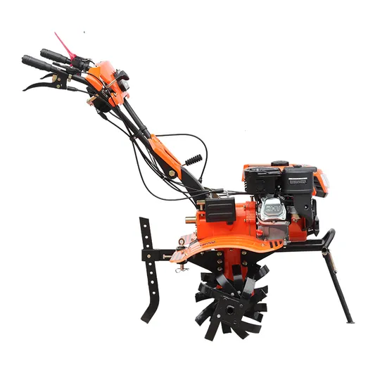 Orange 4.5L Fuel Tank Mini Gasoline Tiller Land Cultivation Machines