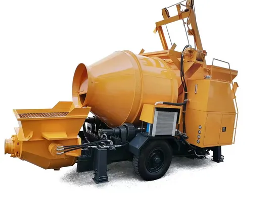 Hydraulic S Valve Concrete Pump with Mixer Drum in Construction Site