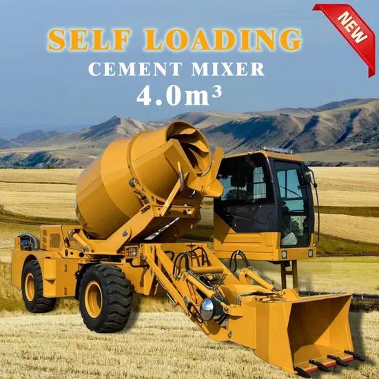 New Mini Chinese 4.0 M3 4 Cubic Meter Cement Concrete Self-Loading Mobile Mixer Truck with Pump for Low Price Sale