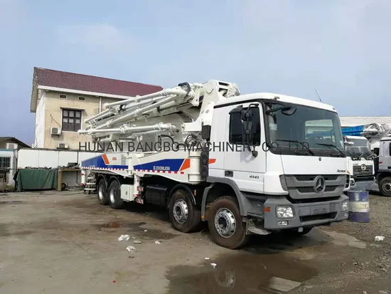 Zoomlion 50m Concrete Placing 6 Boom Beton Pump Machine Used Concrete Pumping Benz Truck