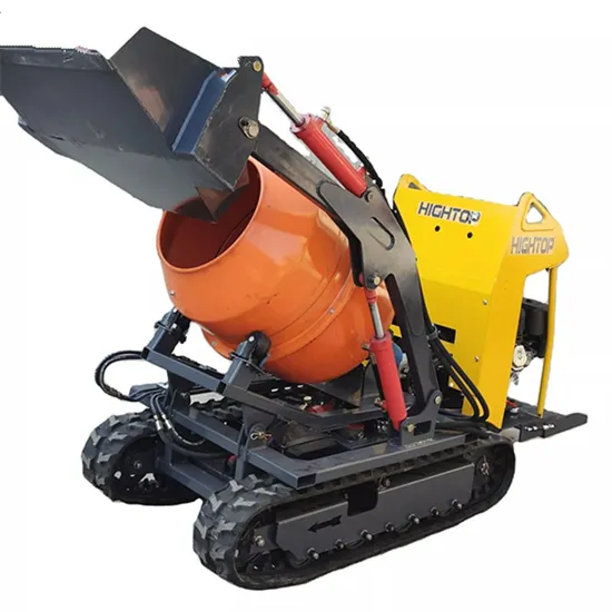 Handhold 400L 600L Mini Loading Industrial Crawler Cement Mixer with Bucket