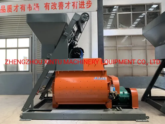 Industrial Heavy Duty Twin Shaft 1000L Js1000 Concrete Mixer China