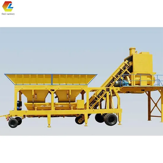 Concrete Mixer Plant Small Concrete Batching Plant with Twin-Shaft Horizontal Mixer