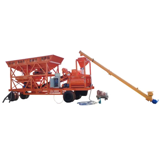 Small Construction Equipment Portable Concrete Batching Plant Yhzs25 Mobile Concrete Mixing Plant