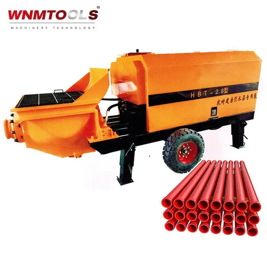 Concrete Machinery Pump Trailer Mounted Diesel Engine Concrete Pump