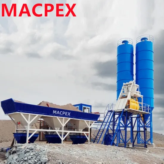 Macpex 60m3/H Cement Mixer Batching Plant with Sicoma Mixer