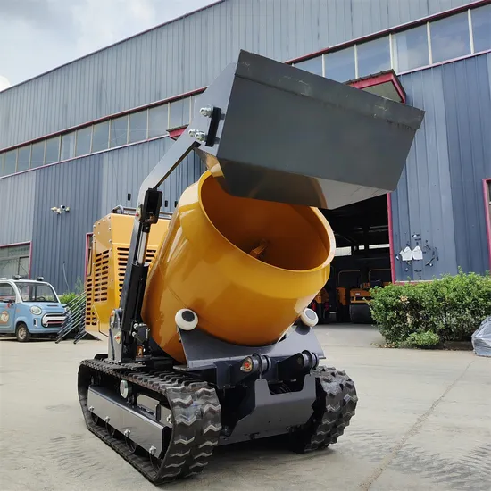 Self Loading Concrete Machinery Crawler Type Concrete Mixerself Loading Crawler Drum Concrete Mixer