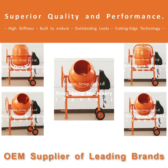 Cm140 (CM125-CM1200) Zhishan Electric Gasoline Diesel Portable Cement Concrete Mixer Machine