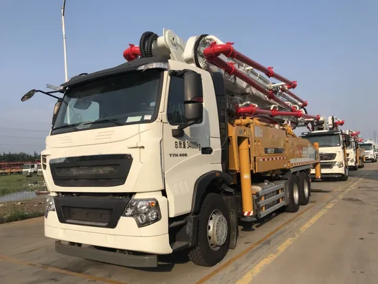 Concrete Pump Truck Hb43V and Concrete Mixer Truck with Pump and Truck-Mounted Concrete Pump Within Concrete Machinery