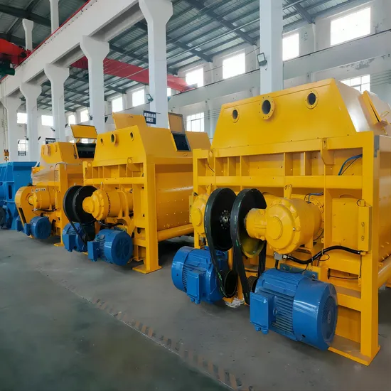 Twin Shaft Electric Concrete Mixer 3000L Capacity with Fast Mixing Time