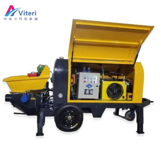 Diesel Hydraulic Trailer Concrete Transportation Pump Machine