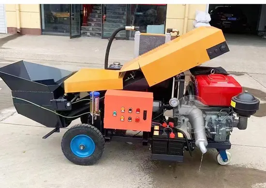 Small Horizontal Inclined Concrete Conveying Transport Pump Secondary Building Structure Electric Concrete Pump for Sale
