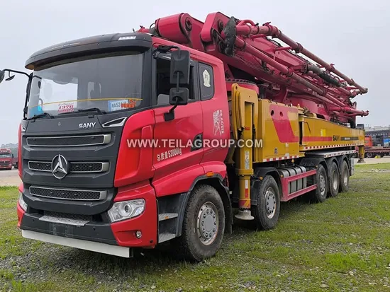 Second Hand San-Y 65m 63 67 Meter Concrete Pump Truck Mobile Boom Pump 2021