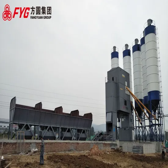 180cbm/H Skip Loading Method Concrete Mixing Plant
