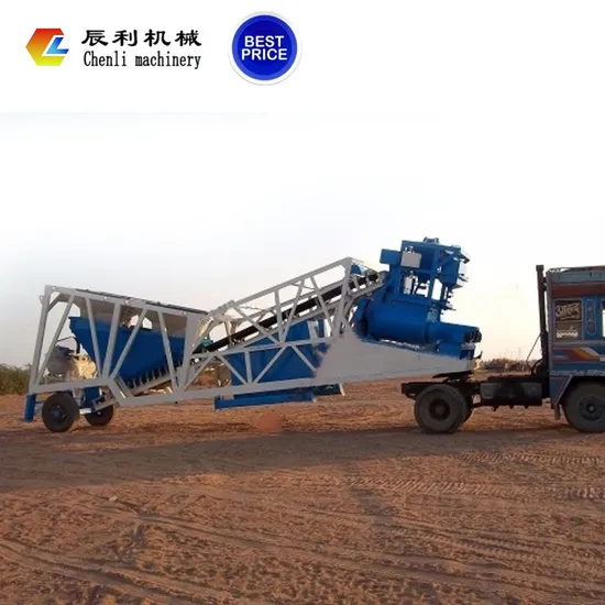 Stable Production High Output Mobile Dry Concrete Batching Plant Without Mixer