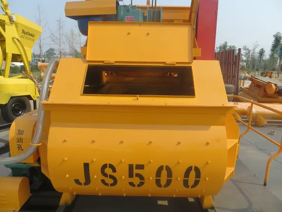 Js1000 Js1500 Js2000 Skip Hoist Twin Shaft Concrete Mixer