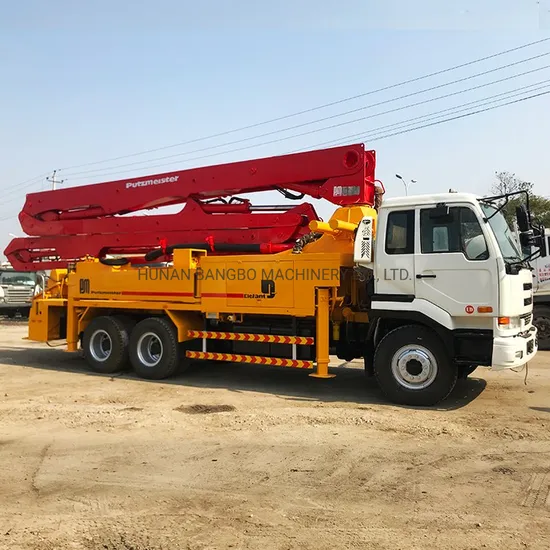 Putzmeister 38m Concrete Placing 4 Boom Beton Pumper Machine Second Hand Concrete Pump Ud Truck