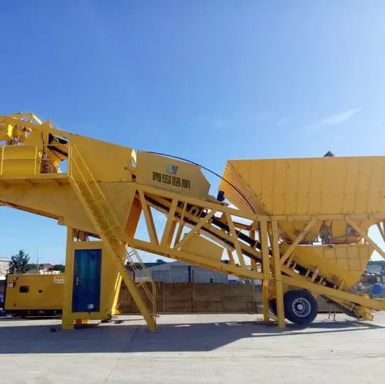Hot Sale Belt Conveyor Mobile Concrete Batching Plant of 75m3/H