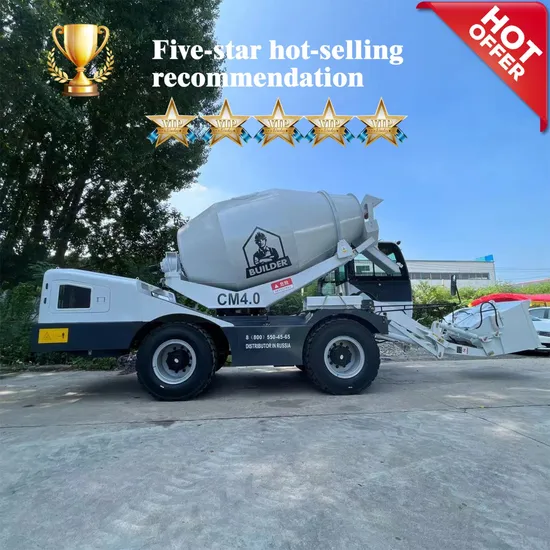 China Made Self Loading Mixer Truck 4 Cubic Concrete Mixing Station Mobile Concrete Mixer for Sale