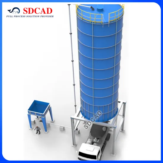 Special Customization 1000 Ton Cement Powder Silo 200ton Bolted Cement Silo