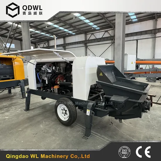 Good Price Dhbt60-13-130 Concrete Pump Trailer Diesel Mobile Concrete Pump