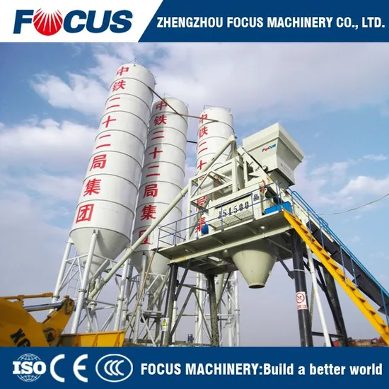 Js1500 Concrete Mixer Lift Hopper Hzs75 Concrete Mixer Plant