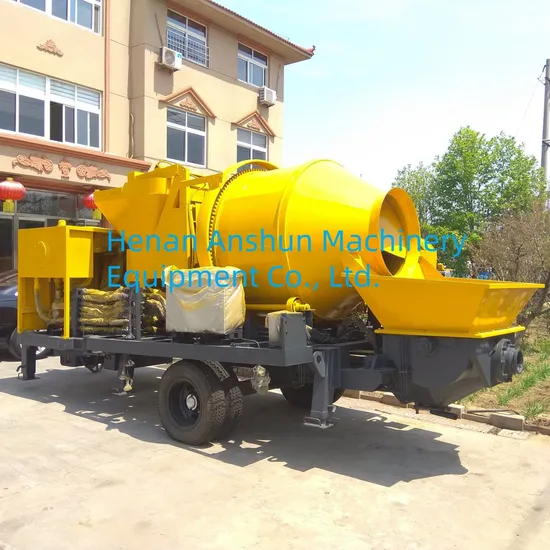 Powerful Portable Trailer Diesel Mini Concrete Pump with Mixer Machine for Sale