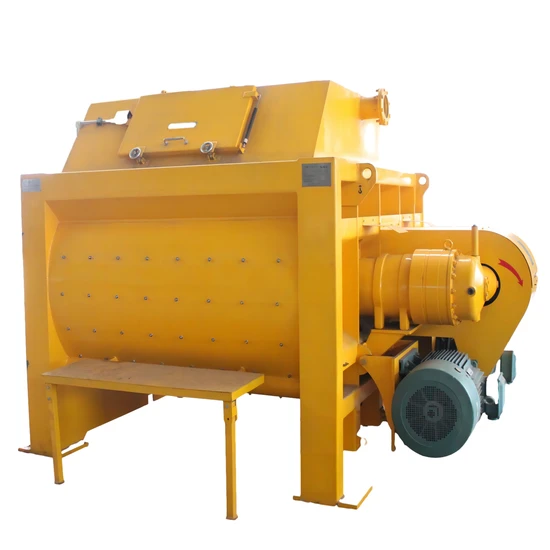 Durable Twin-Shaft Mixer for Concrete, 110kw Total Power Output