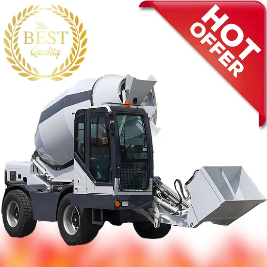 DJ901 Self-Loading Mixer Truck with 2X210L Water Tank, Electronic Weighing System, Steel Wire Tire, 290 Degree Rotating Mixer Tank Unloading