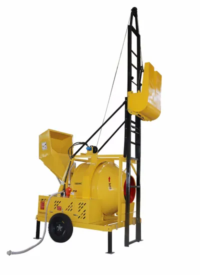 Tobemac Jzc350-DHL Concrete Mixer 1 Cubic Meter with Self Loading Lifting Hopper