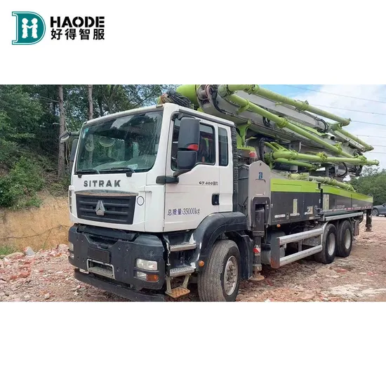 Haode Zlj5350thbkf Used Zoomlion Equipment Hydraulic Pump 49 Meters Boom Diesel Cement Concrete Pump Truck