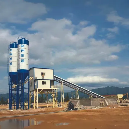 China Ready Mixed Concrete Mixing Plant Belt Conveyor 60m3 90m3/H 120m3/H Concrete Batching Plant