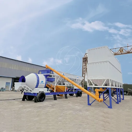 60m3/H Portable Mobile Concrete Mixing Plant with Drum Mixer and Batching Machine