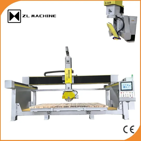 Heavy Duty 5 Axis CNC Stone Cutting Machine for Granite Marble Quartz Processing Profiling Shaping 2/3D